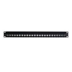 SIEMON Z6-PNL-24K Patch Panel UTP Z-MAX de 24 Puertos Precargado con Jacks Categoria 6 Plano 1UR