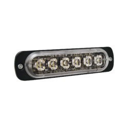 SIGNALPRO SP6A Luz Auxiliar de 6 LED Ambar Lente Transparente SAE