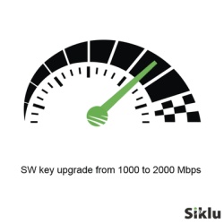 Siklu EH-UPG-1000-2000 Licencia Upgrade de 1000 a 2000 Mbps para serie EH-2500FX