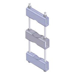 SINCLAIR CLAMP-006C Herraje Sencillo de Montaje para Antena o Mastil con diametros de 5 pulg. (8.89-14.13 cm.).
