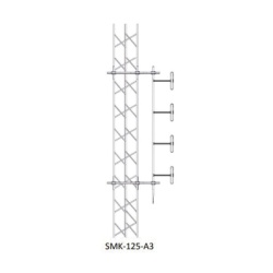 SINCLAIR SMK-125-A3 Montaje Lateral Ajustable en Kit para mastil de Antenas Dipolo a 91 cm de Distancia-Torre.