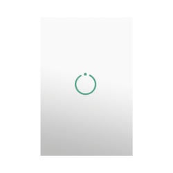 SMARTHOME BY EPCOM MHS511 (ZWAVE) Interruptor On/Off panel tactil touch inalambrico Zwave Plus 1 boton. Compatible con Hubitat HC8 Alula M2M otro