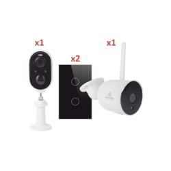 SMARTHOME BY EPCOM SH2CAM2SK (Wifi) KIT 2 camaras Wifi y 2 apagadores inteligentes Wifi