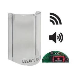 STI STI-6517B-ES Cubierta Protectora De Policarbonato Super Resistente Con Sonido Con Transmisor Inalambrico Para STI-V34104 Texto En Espanol Para Botones Multiusos Serie StopperÂ® Station De STI