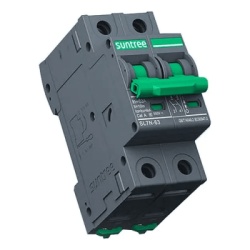 SUNTREE SL7N63C40/2P Proteccion Termica/ Interruptor 2P 40 A Corriente Directa 800 Vcc para Aplicacion Fotovoltaica Montaje Riel DIN