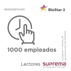 SUPREMA BIOSTAR2TAADV Software de Administracion de Tiempo y Asistencia hasta 1000 empleados para Lectores SUPREMA