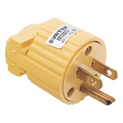 SURTEK SYS-136-509 Clavija con Abrazadera Plastica Aterrizada / 127 V CA 15 A Max. / Fabricada en Plastico ABS.