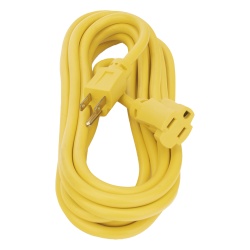 SURTEK SYS-136171 Extension Electrica de Uso Rudo Aterrizada 5 metros /127 V CA 10 A Maximo / Color Amarillo.
