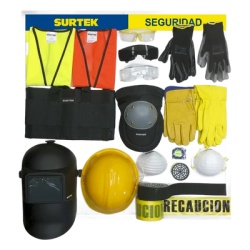 SURTEK TSEGU1 Tabla Exhibidora de Equipo de Seguridad.