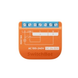 SWITCHBOT SWITCHBOTRELSW1PM Switch Relevador Inteligente conectividad inalambrica Wifi y BLE / Medicion de Consumo / Control de Encendido Apagado / Compatible con asistentes de voz / Dimensiones 42x36