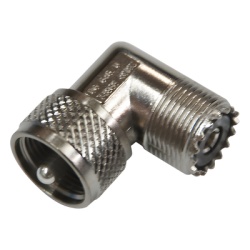 Syscom 523-83-1AP Conector Amphenol UHF Macho-Hembra en angulo Recto.