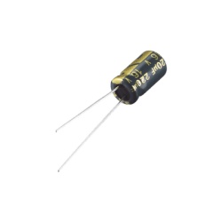 Syscom 647-UVZ1C221MED Capacitor Electrolitico Radial en Aluminio de 220 ÂµFd 16 Volt 20% 6.3 x 11 mm.