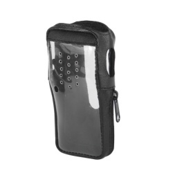 Syscom FSMTK-2000T Funda de Piel Reforzada V1 con Cubierta de Plastico para Radios TK-2000K TK-3000K