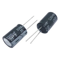 SYSCOM PARTS 3300MF25V Capacitor Electrolitico de Aluminio Radial de 3300 ÂµFd 25 Vcc 105 Â°C 18 x 25 mm.