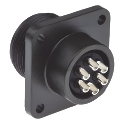 SYSCOM PARTS 654-MS3102A14S-6S Conector Hembra Circular de 6 Terminales para uso Rudo Amphenol