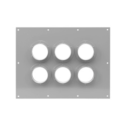 SYSCOM TOWERS STEP423 Placa Pasamuro con Capacidad de 6 Botas de 4