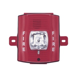 SYSTEM SENSOR P2RH-K Sirena Estrobo Para Exterior De Dos Hilos Color Rojo Montaje Pared