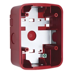 SYSTEM SENSOR SBB-SPR-L Caja de Montaje en Pared para Bocina y Bocina con Lampara Estroboscopica y para montaje en Techo de Bocinas Color Rojo