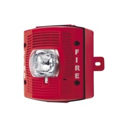 SYSTEM SENSOR SP-SRK Bocina con Lampara Estroboscopica para Exterior con Configuracion Estroboscopica Seleccionable Color Rojo