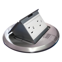 THORSMAN TH-MCPR-A Mini Caja de Piso Redonda Acero Inoxidable (2 Contactos) (11000-12201)