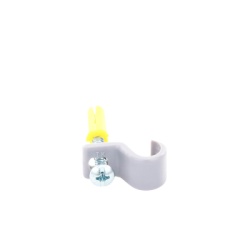 THORSMAN TK-1014 Kit de 12 grapas 12 taquetes y 12 tornillos para sujetar conductores redondos o tubo en muro (2103-07240)
