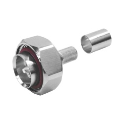 Times Microwave EZ-400-716M-X Conector DIN 7-16 Macho Plegable con Pin Cautivo para cables Tipo RG-8/U