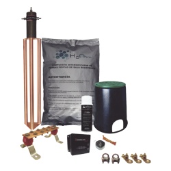 TOTAL GROUND KITMASTERTG-CONMV2 Kit de Tierra Fisica con Electrodo Magnetoactivo de 45 AMP Y Supresor de Picos SOHO