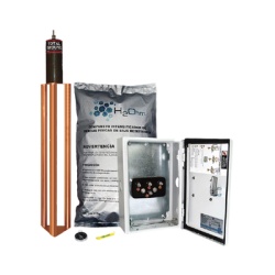 TOTAL GROUND TG-45K Kit de puesta a tierra de 45 A con Electrodo Filtro Acoplador y Compuesto H2Ohm.