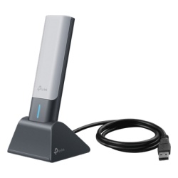TP-LINK ARCHER-TX50UH Adaptador USB Wireless Wi-Fi 6 / AX3000 (2402 Mbps + 574 Mbps) / Antenas de Alta Ganancia / USB 3.0 / Baja Latencia Gaming / WPA3 / Cuna Desmontable con Cable 1.2 m (3.9 ft)