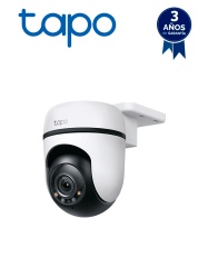 TP-LINK TPL0150010 TP-LINK TAPO C510W - Camara IP WiFi motorizada para exterior de 3 MP lente 3.9 mm iluminadores IR 30 m microfono y bocina integrados IP65 ranura MicroSD LED luz blanca WiFi