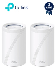 TP-LINK TPL3660056 TP-LINK DECO BE65(2-Pack) - Sistema Mesh WiFi 7 Wi-Fi 7 de Triple Banda de 11Gbps 4 puertos 2.5Gbps Multi-Link Operation (MLO) Canales de 320Mhz Banda de 6Ghz Proteccion