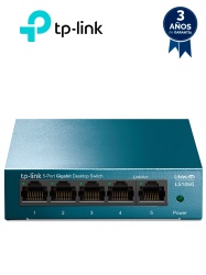 TP-LINK TPL3700005 TP-LINK LS105G - Switch de escritorio Gigabit de 5 puertos 10/100/1000Mbps y carcasa metalica.
