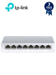 TP-LINK TPL3700019 TP-LINK TL-SF1008D - Switch de escritorio con 8 puertos RJ45 Fast Ethernet diseno de plastico y configuracion plug and play.