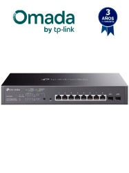 TP-LINK TPL3720015 TP-LINK SG2210MP - Switch JetStream SDN administrable con 8 puertos 10/100/1000 Mbps y 2 puertos SFP equipado con 8 puertos PoE y un presupuesto total de 150W. Permite administraci
