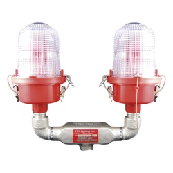 TWR OL2-VLED2-IR Lampara de Obstruccion Roja Certificada/ Luz Fija Tipo L-810 Doble LED/ 120 - 240 Vca/ Luz Infraroja