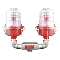TWR OL2-VLED2-IR Lampara de Obstruccion Roja Certificada/ Luz Fija Tipo L-810 Doble LED/ 120 - 240 Vca/ Luz Infraroja