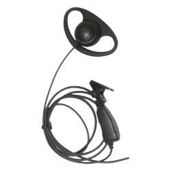 TX PRO TX-160N-M09 Micrófono de Solapa con Auricular / Gancho en D Ajustable / Cable PU Reforzado con Kevlar / PTT Ergonómico Integrado / Conector M09 / Diseño Discreto