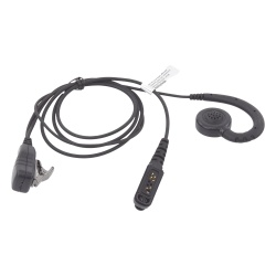 TX PRO TX-300M-S04 Micrófono de Solapa con Audífono / Compatible con Radios ICOM IC-F50/60/50V/60V/3161/4161 / Cable PU Reforzado con Kevlar / PTT Integrado / Gancho PTE Médico