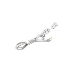 TX PRO TX3-EXT-16 Extension electrica de 3 salidas polarizadas color blanco para uso en interior longitud 1.83 metros calibre 16 AWG