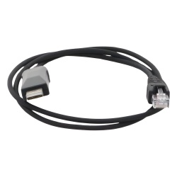 TX PRO TXCP740K Cable Programador USB / Conector USB-A a RJ45 / Longitud 1 m (3.3 ft) / Compatible Windows 98 a Server 2022 / PU Negro Alta Durabilidad