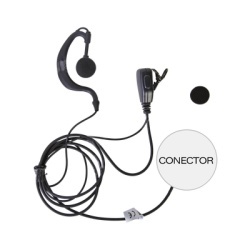 TX PRO TXEHI Microfono - audifono de solapa ajustable al oido para ICOM IC-F11/ 14/3021/ 3013/ 3103/ 3003/ 1100D/2100D