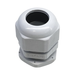 TX PRO TXG-PG-34N Conector Plastico Blanco Tipo Glandula para Rosca NPT 3/4"