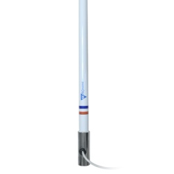 TXPROMARINE TX5101SYS/10M Antena Marina VHF / Fibra de Vidrio / Base Acero Inoxidable / 156-163 MHz / 6 dBi / Cable 10 m (32.8 ft) / PL-259 / Exterior