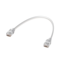 UBIQUITI UACC-CABLE-PATCH-EL-0.15M-W-24 Pack de 24 Patchcords UniFi Etherlighting? de 15 cm (5.91 Pulgadas) hasta 10G / Soporta hasta PoE+++ / Conector RJ45 Transparente para Mejores Efectos de Luz co