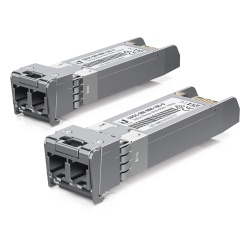 UBIQUITI UACC-OM-MM-10G-D-2 Módulo SFP+ / 10 Gbps / Multimodo / Alcance 300 m (984.3 ft) / LC Dúplex / 850 nm / Paquete de 2