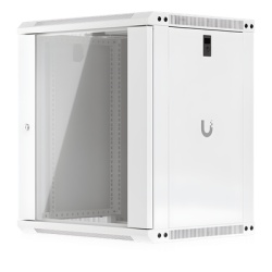 UBIQUITI UACC-RACK-12U-WALL-450-G Gabinete Rack 12U / 550 x 450 mm / 50 kg Carga / Vidrio Templado / 21.7 x 17.7 x 25'