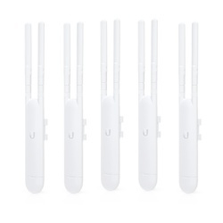UBIQUITI UAP-AC-M-5 Paquete de 5 Access Point UniFi doble banda para exterior antenas desmontables 360Â° 802.11ac MIMO 2X2 hasta 100 usuarios por equipo. 802.3af Sin PoEÂ´s