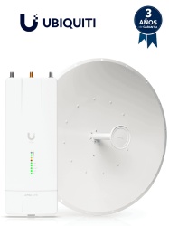 UBIQUITI UBI3520004 Ubiquiti AF-5XHD-34-S45 - Kit AirFiber con Radio AF-5XHD y Antena AirFiber de 34 dBi Slam-45 para enlaces PTP de clase carrier BACKHAUL con hasta 500 Mbps Full Duplex y en banda l