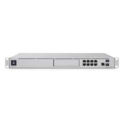UBIQUITI UDM-SE Gateway Cloud 10G / Rack 1U / Dual WAN 10G SFP+ y 2.5G RJ45 / Switch PoE 8 Puertos / PoE+ 180W / IDS/IPS 3.5 Gbps / SSD 128 GB / Pantalla Táctil 1.3'