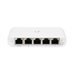 UBIQUITI USW-FLEX-MINI Switch UniFi Administrable Compacto de 5 Puertos 10/100/1000 Mbps soporta entrada de PoE 802.3af/at